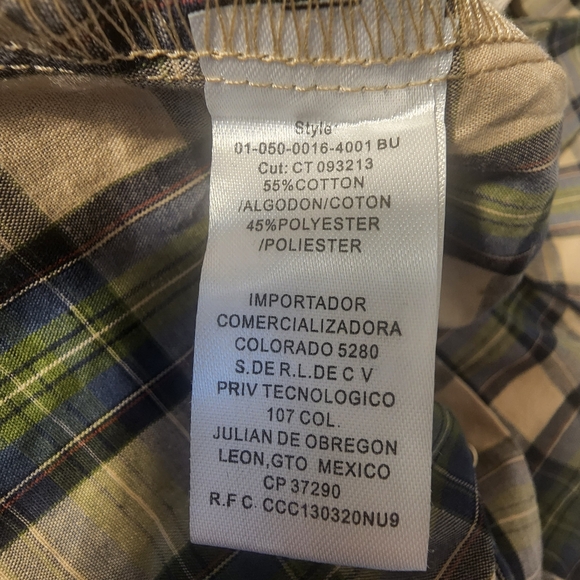 Womens Blue and Green Roper Brand Plaid Shirt With Embroidery On Back Size Small - Picture 8 of 9